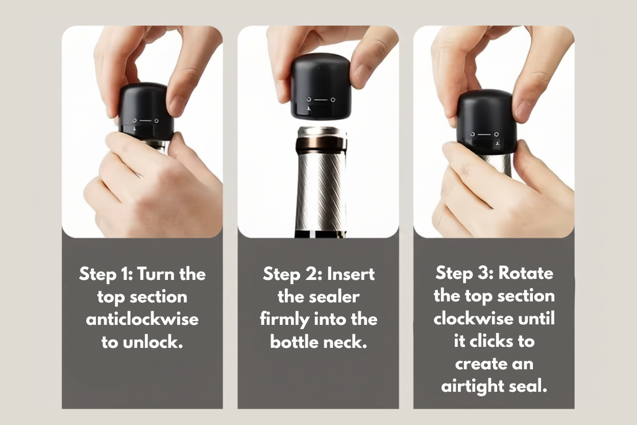 Pantryplus™ WineVault — Vacuum Wine Stopper